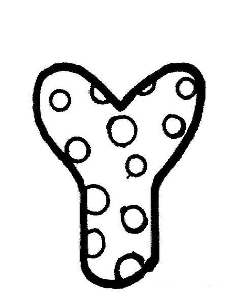 Dibujo de Letra y para Colorear