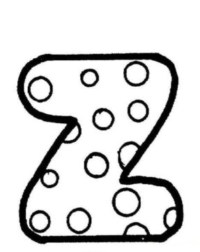 Dibujo de Letra Z para Colorear