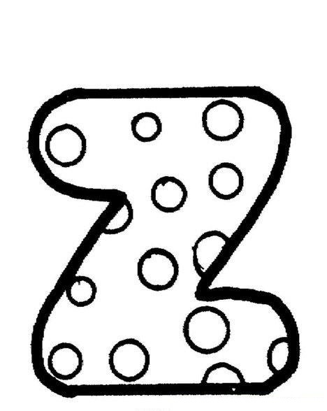 Dibujo de Letra Z para Colorear