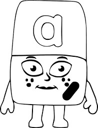 Dibujo de Alphablocks a 1 para Colorear