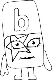 Dibujo de Alphablocks B 1 para Colorear