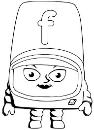 Dibujo de Alphablocks Bsicos F 1 para Colorear