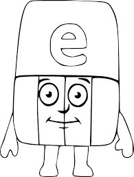 Dibujo de Alphablocks e 1 para Colorear