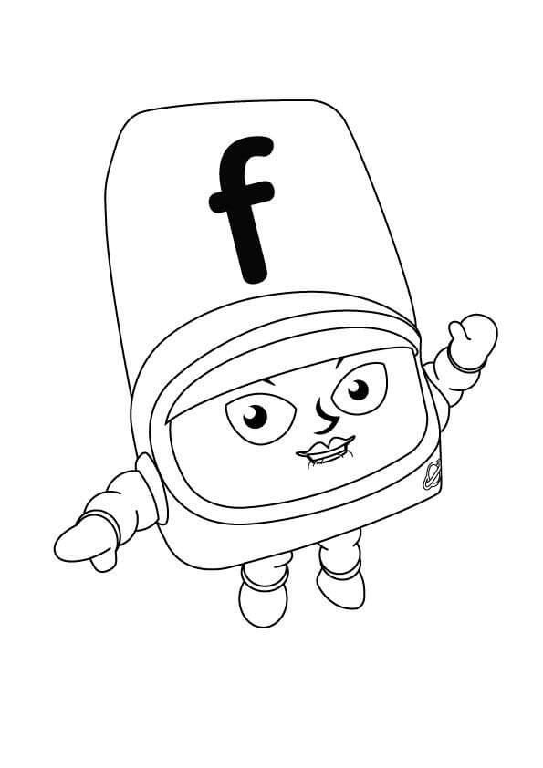Dibujo de Alphablocks F 1 para Colorear