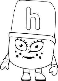 Dibujo de Alphablocks H 1 para Colorear