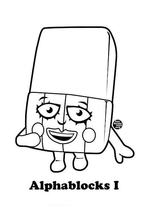 Dibujo de Alphablocks I Divierto 1 para Colorear
