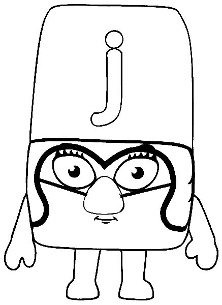 Dibujo de Alphablocks J 1 para Colorear