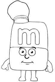 Dibujo de Alphablocks M 1 para Colorear