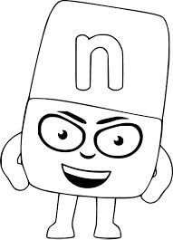 Dibujo de Alphablocks N 1 para Colorear