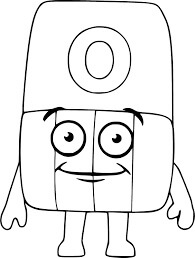 Dibujo de Alphablocks o 1 para Colorear