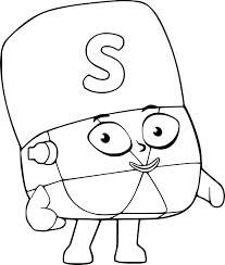 Dibujo de Alphablocks S 1 para Colorear