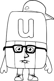 Dibujo de Alphablocks U 1 para Colorear