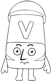 Dibujo de Alphablocks V 1 para Colorear