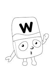 Dibujo de Alphablocks W 1 para Colorear