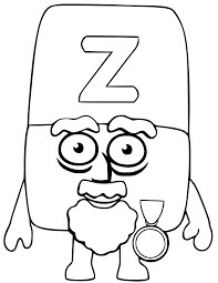 Dibujo de Viejo Alphablocks Z 1 para Colorear