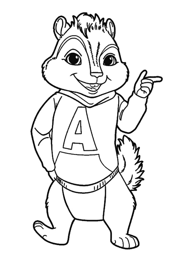 Dibujo de Alvin Guapo para Colorear