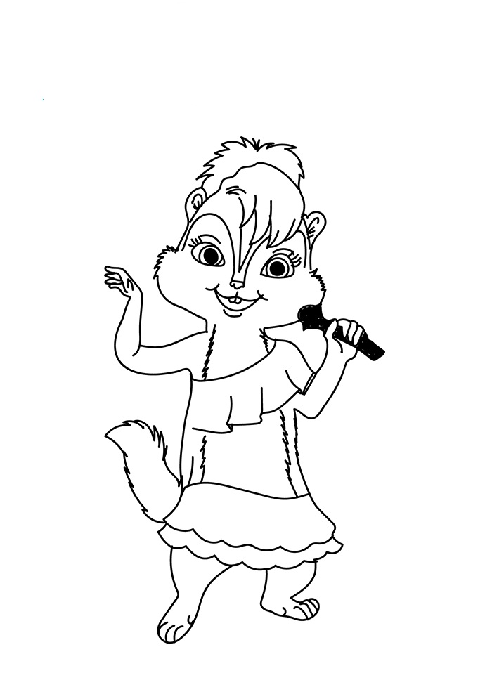 Dibujo de La Cantante Jeanette para Colorear