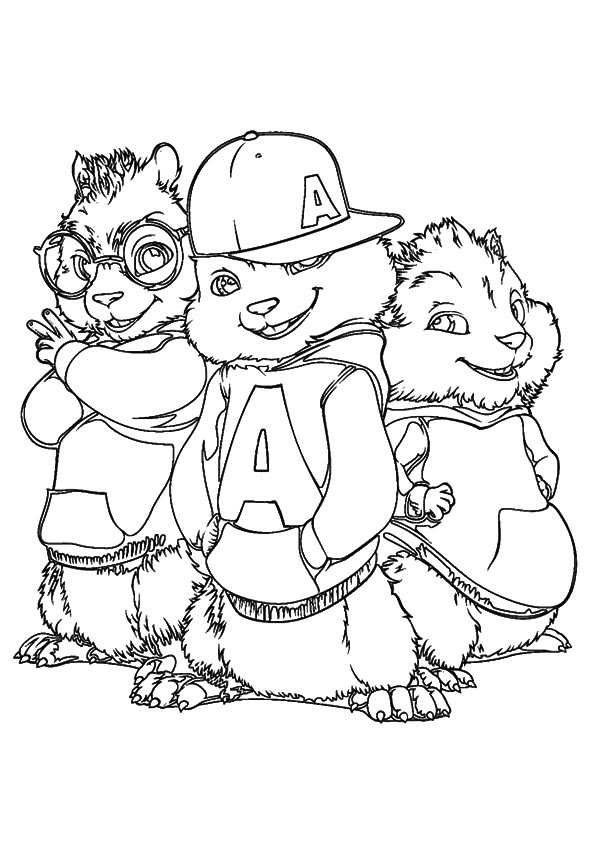Dibujo de La Gorra de las Ardillas para Colorear