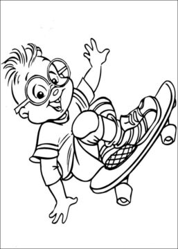 Dibujo de Simon Patineta para Colorear