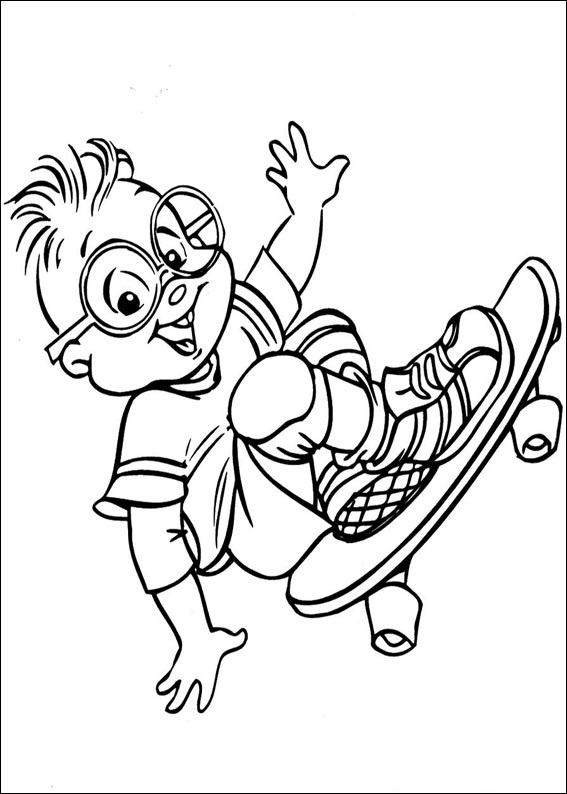 Dibujo de Simon Patineta para Colorear