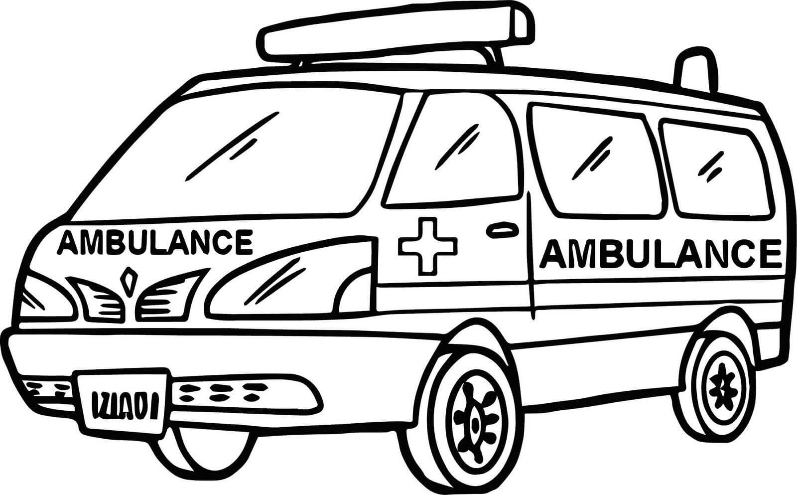 Dibujo de Ambulancia de Dibujo para Colorear