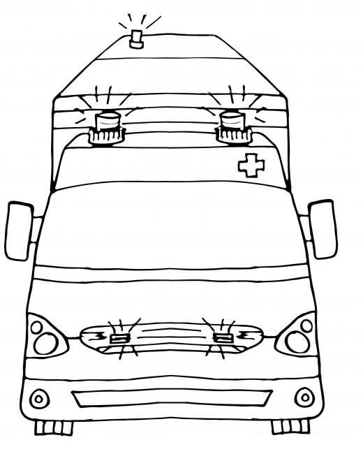 Dibujo de Basic Drawing Ambulance para Colorear