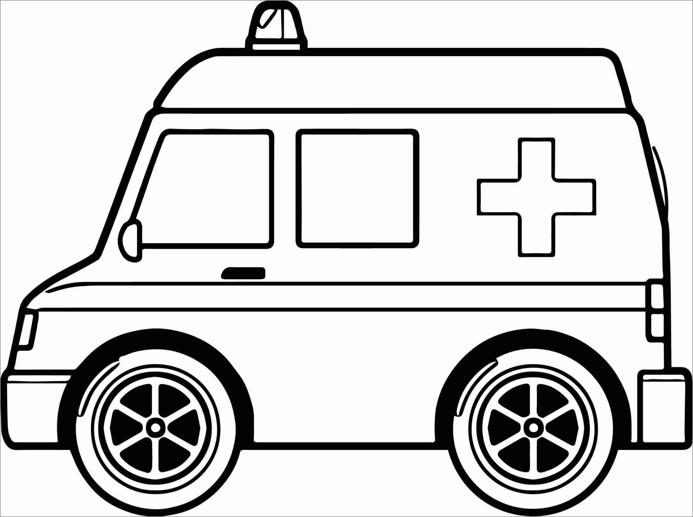 Dibujo de Buena Ambulancia para Colorear