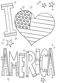 Dibujo de Amo el Americano para Colorear