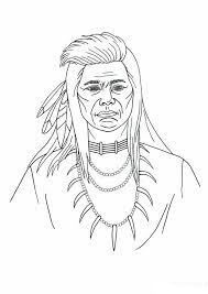 Dibujo de Nativo Americano para Colorear