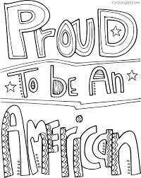 Dibujo de Orgulloso de Ser Americano para Colorear