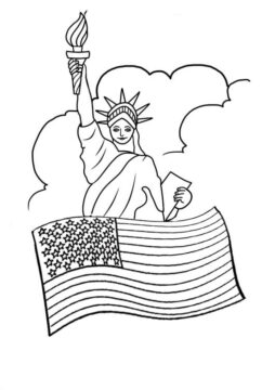 Dibujo de Smbolo de Amrica para Colorear