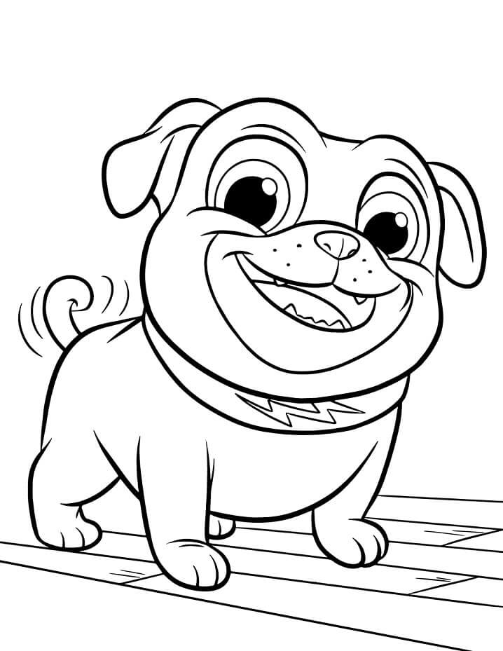 Dibujo de Bingo Feliz para Colorear