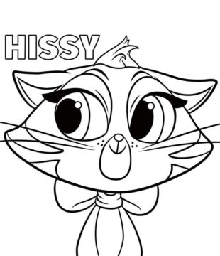 Dibujo de Hissy de Bingo y Rolly Puppy Dog Pals para Colorear