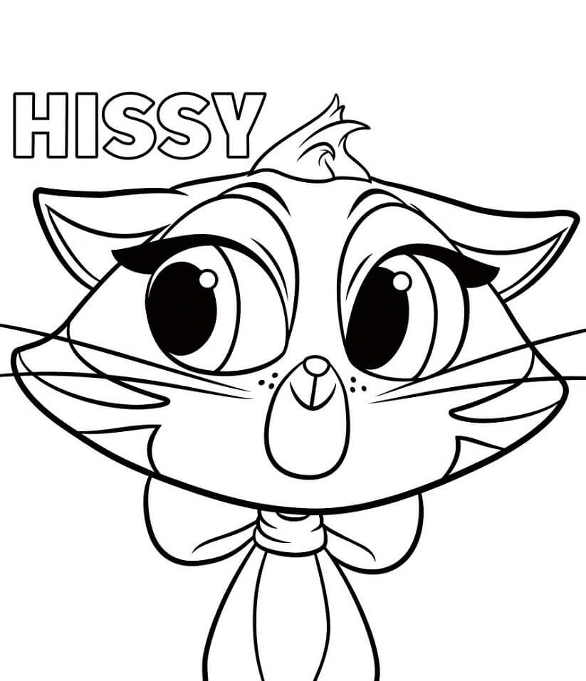 Dibujo de Hissy de Bingo y Rolly Puppy Dog Pals para Colorear