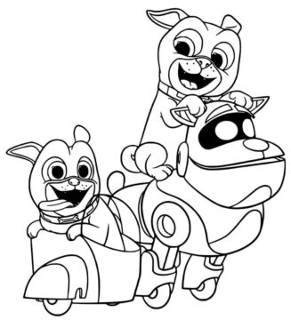 Dibujo de Juego de Bingo y Rolly para Colorear
