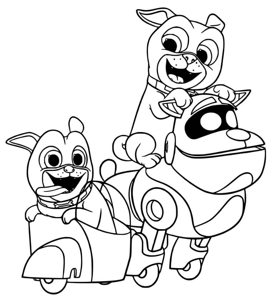 Dibujo de Juego de Bingo y Rolly para Colorear