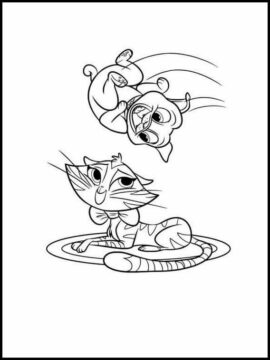 Dibujo de Salto de Bingo y Silbido para Colorear