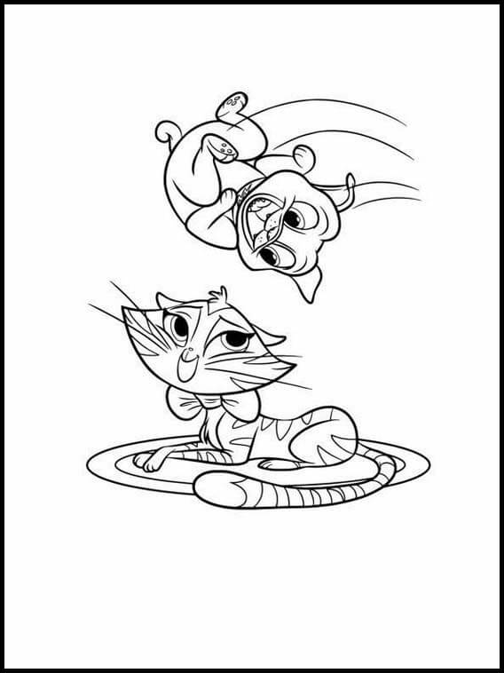 Dibujo de Salto de Bingo y Silbido para Colorear