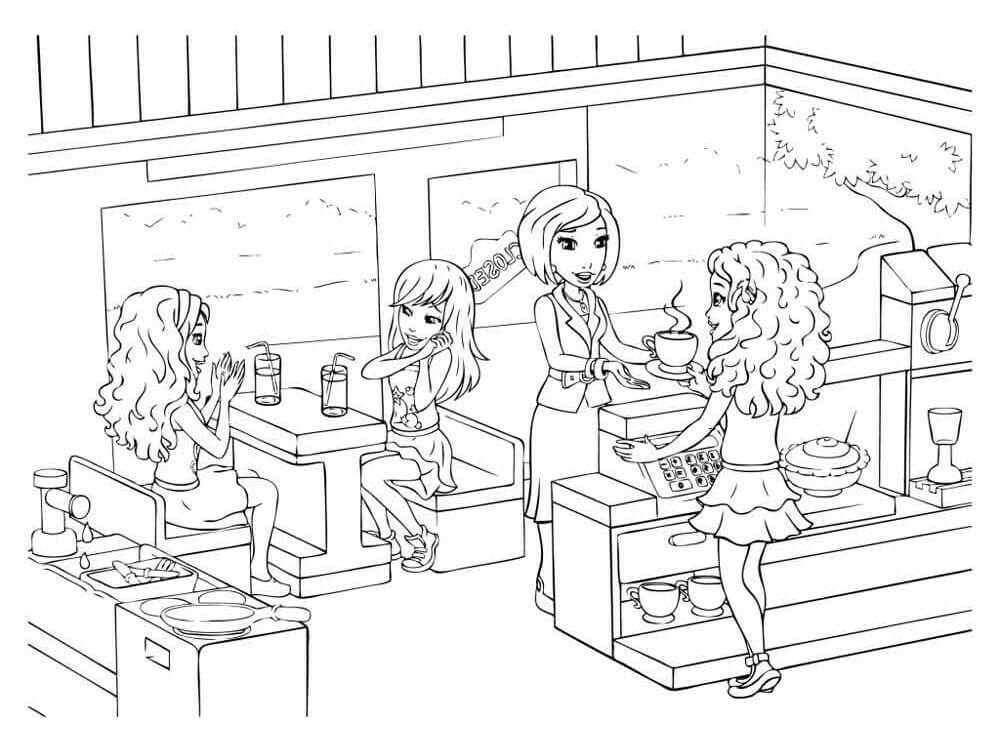 Dibujo de Amigos de Dibujos Animados para Colorear