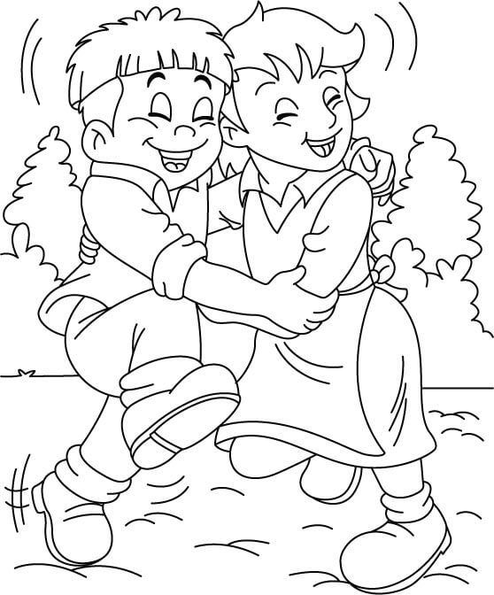 Dibujo de Amistad Impresionante para Colorear