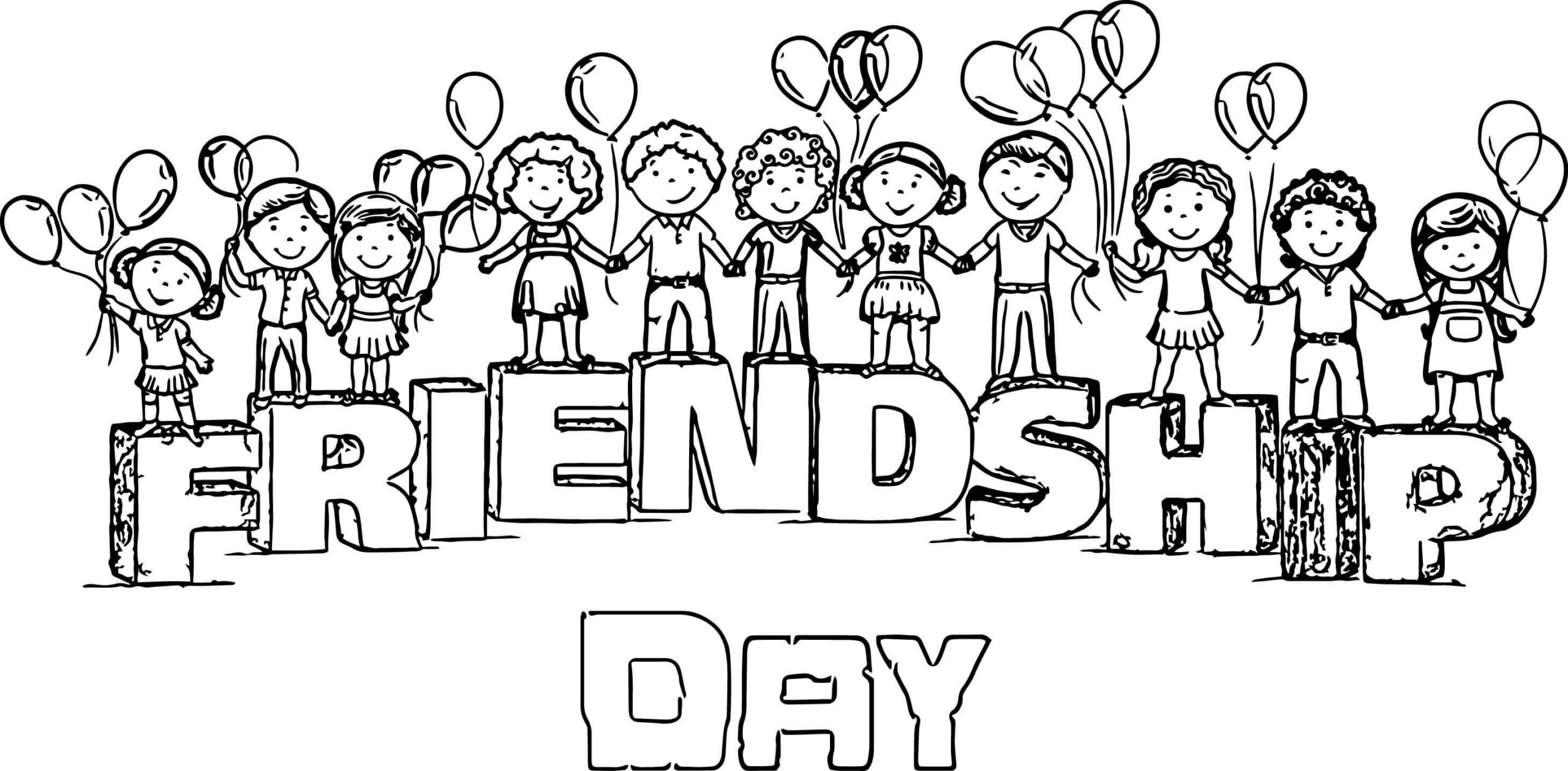 Dibujo de Día de la Amistad Scaled para Colorear