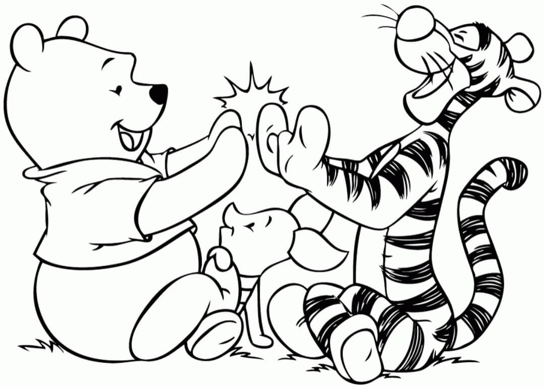 Dibujo de Pooh y Amigos para Colorear