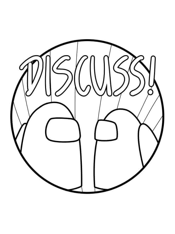 Dibujo de Among Us Discutir 1 para Colorear
