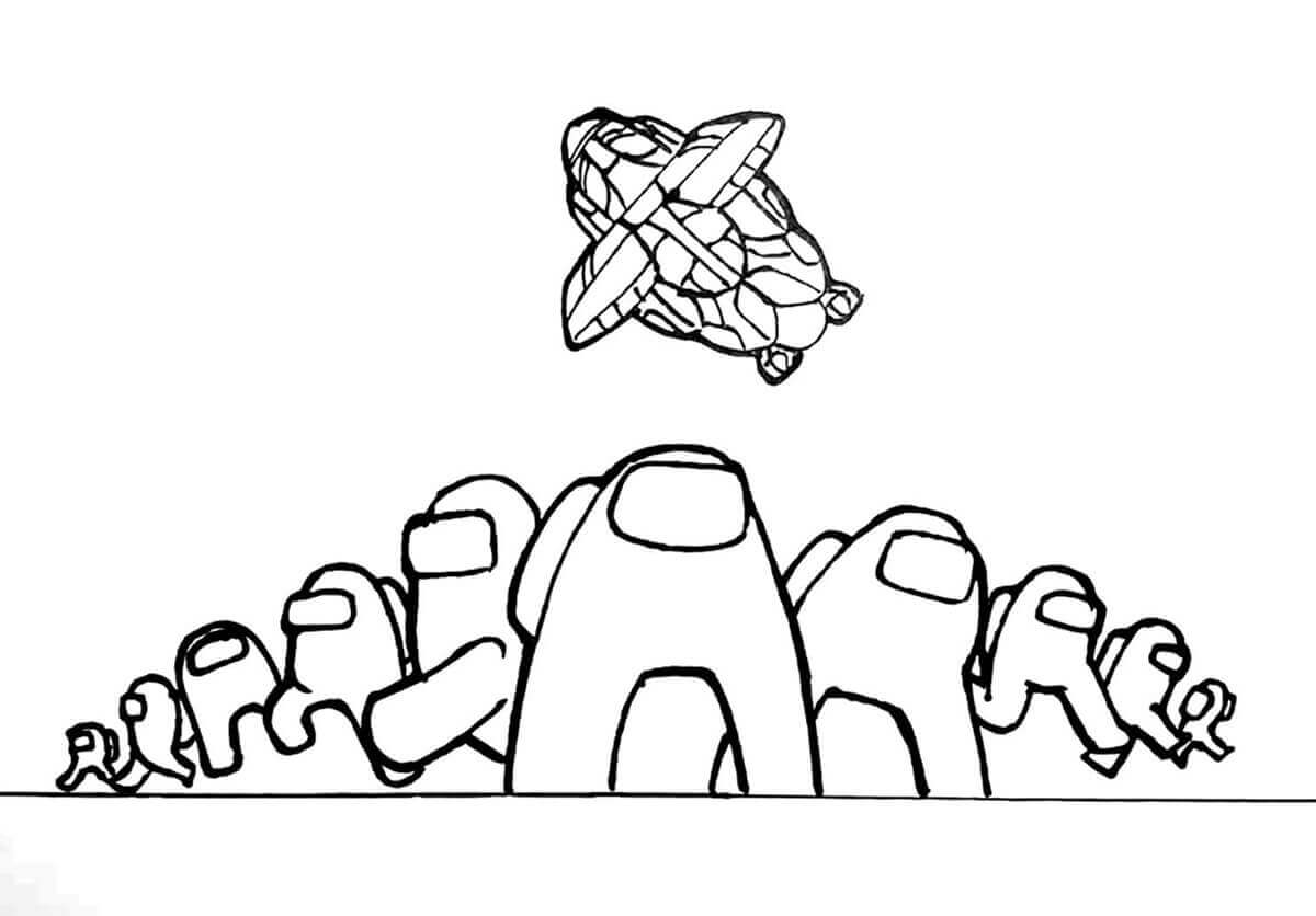 Dibujo de Among Us Juego para Colorear