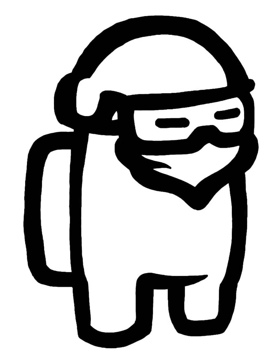 Dibujo de Among Us Ninja para Colorear