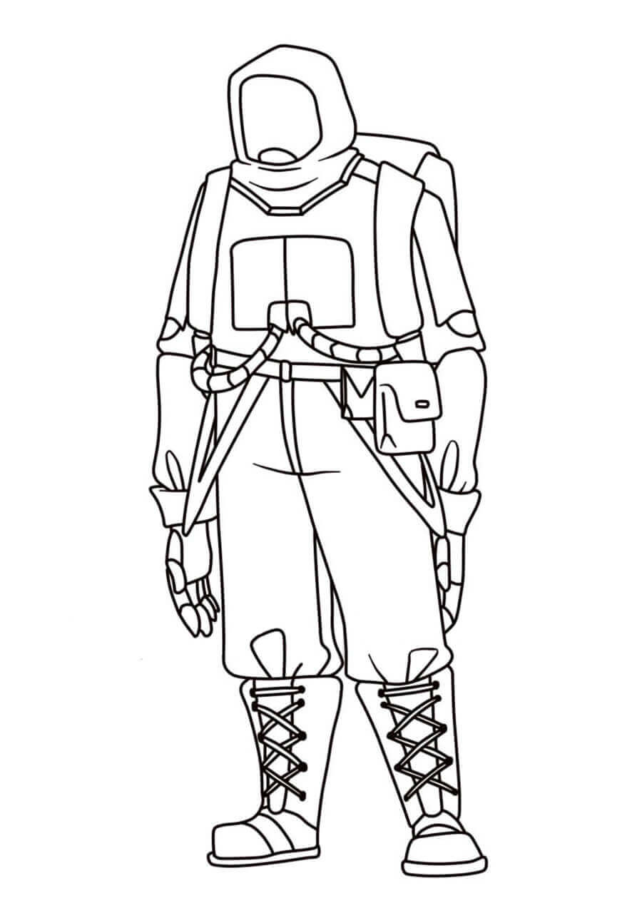 Dibujo de Among Us Uniforme 1 para Colorear