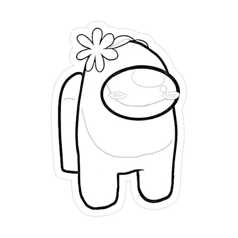 Dibujo de Belleza de Among Us 1 para Colorear