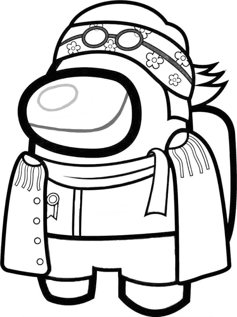 Dibujo de Coby Among Us 1 para Colorear