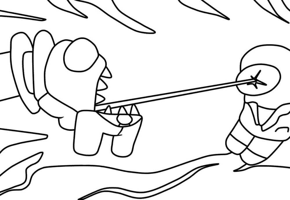 Dibujo de Cosmonauta Ataca al Traidor 1 para Colorear
