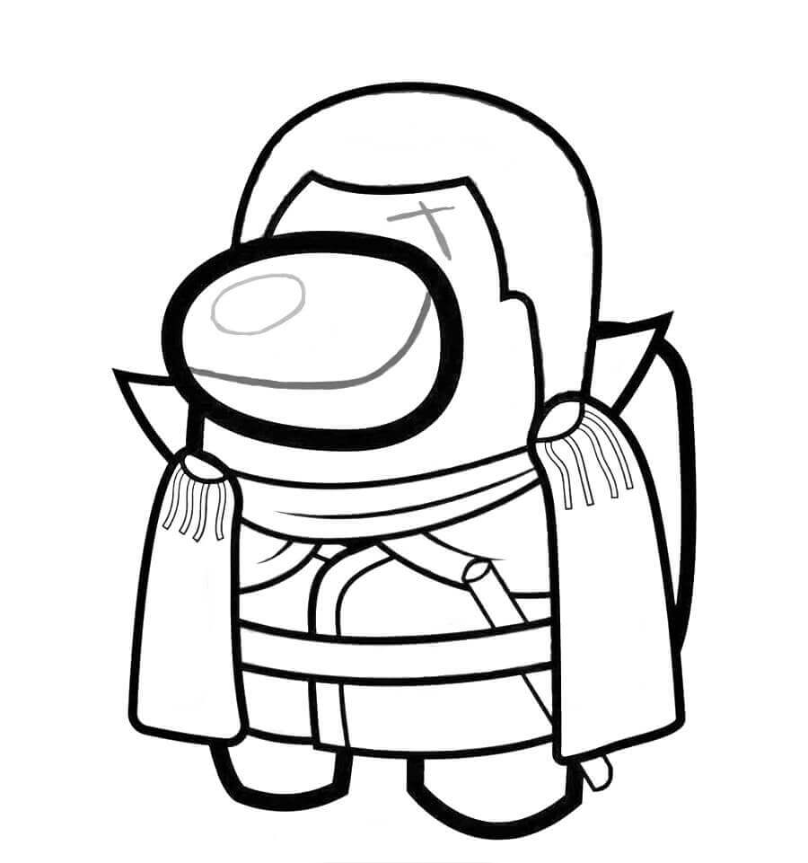 Dibujo de Fujitora Among Us 1 para Colorear